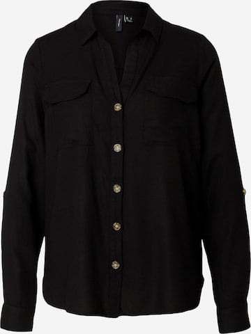 VERO MODA - Blusa 'BUMPY' en negro: frente