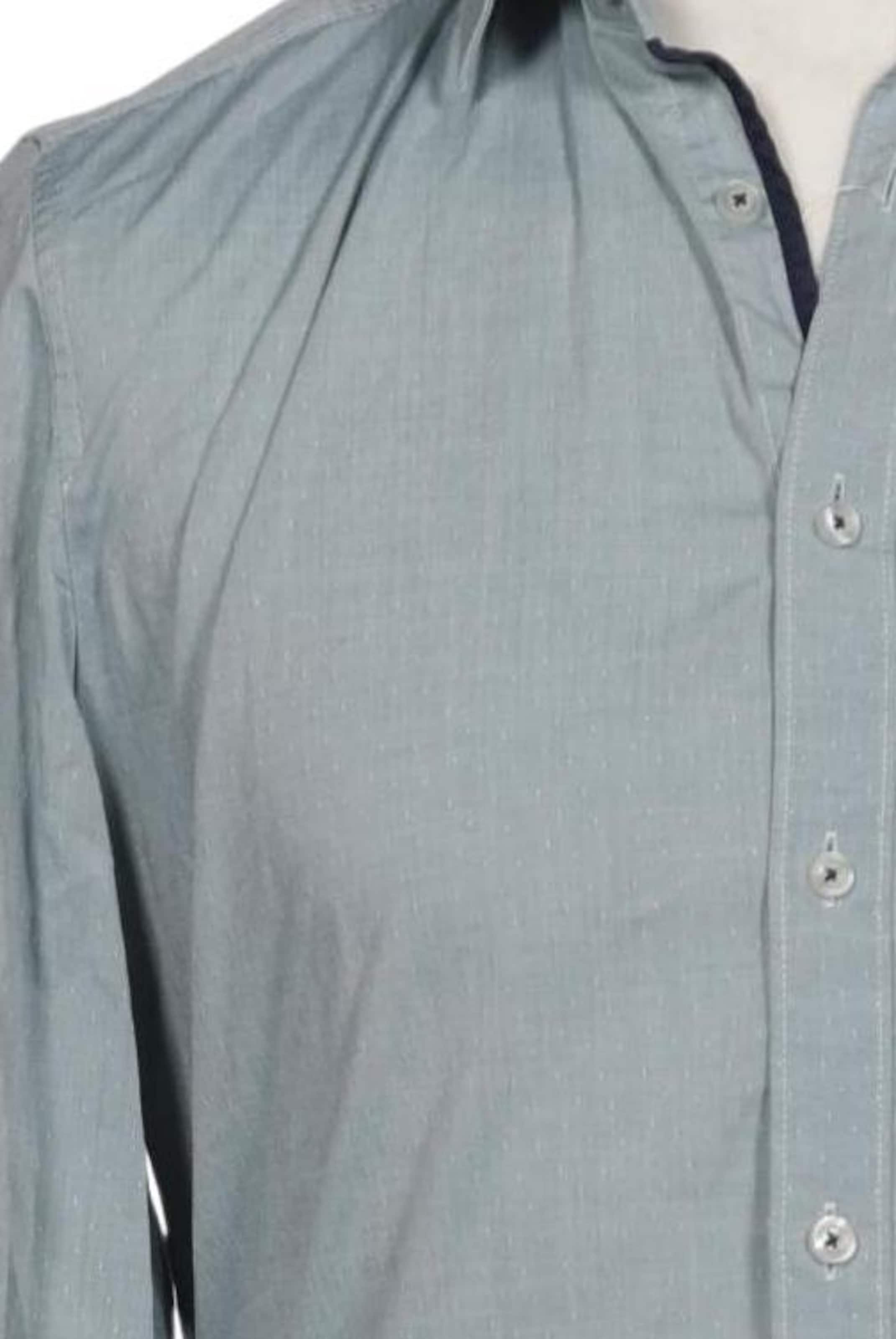 OLYMP Button Up Shirt in M in Blue