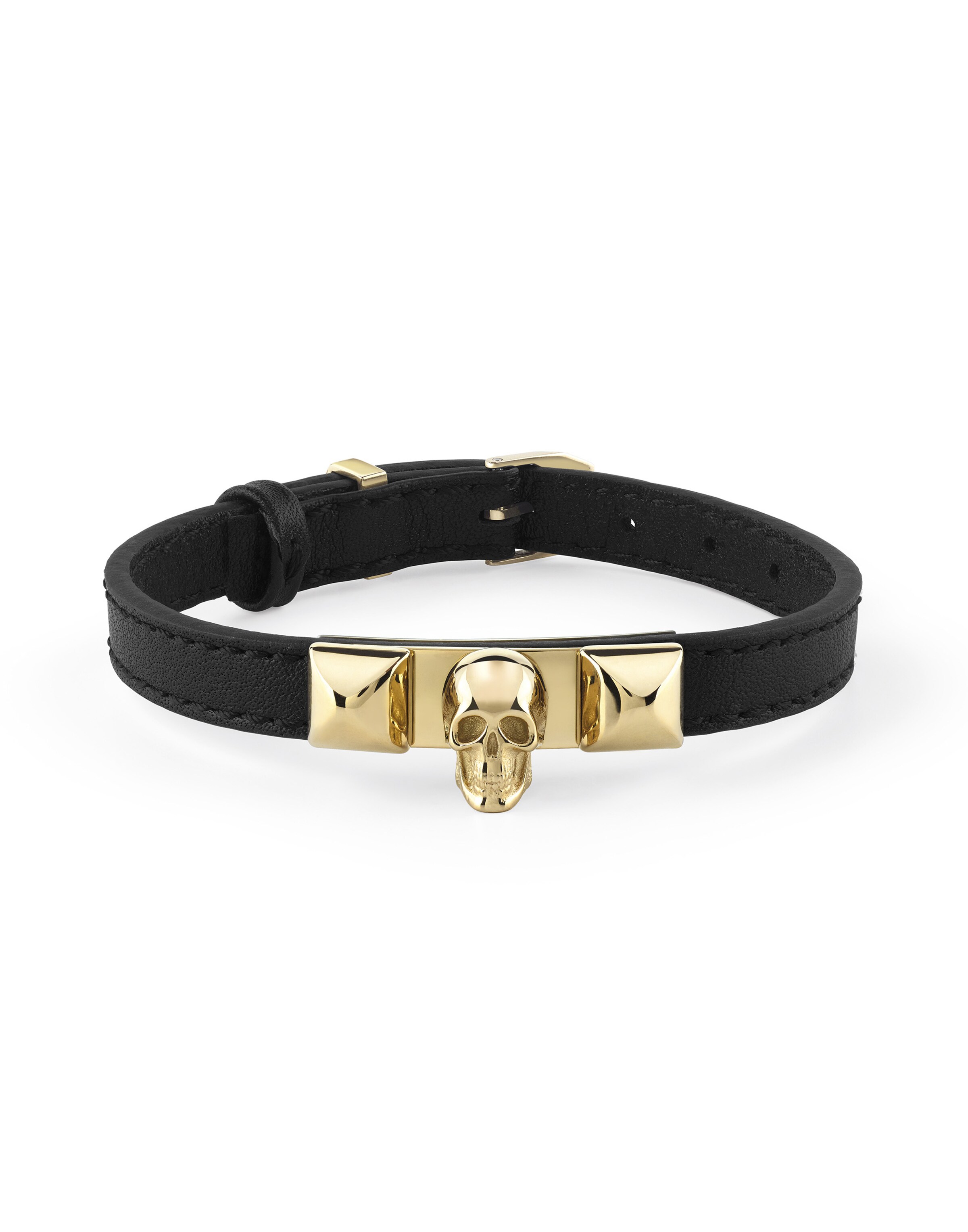Philipp Plein - Pulseira em preto: frente