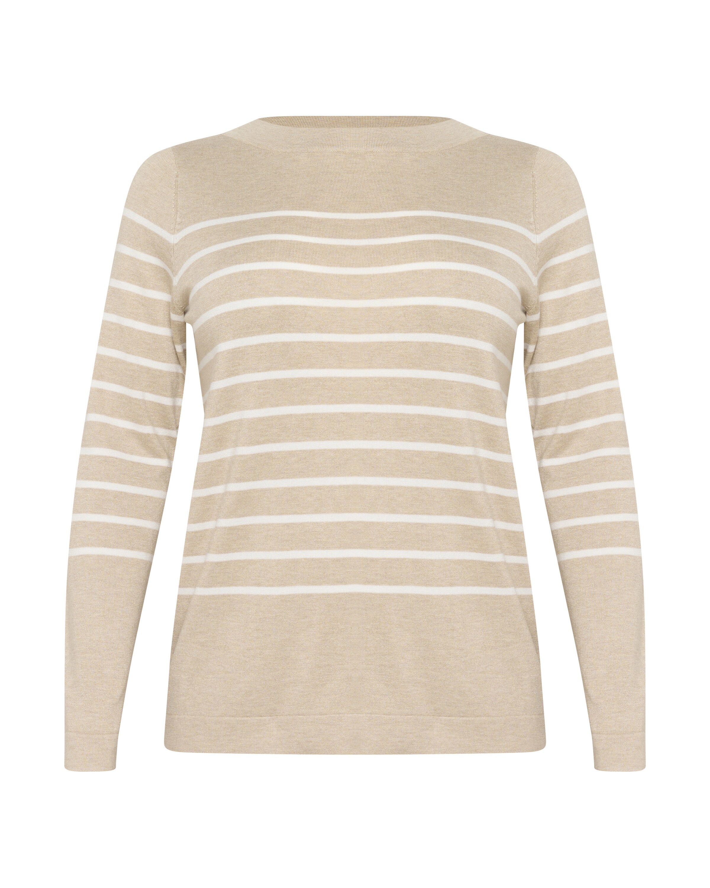 KAFFE CURVE Trui 'Lizzy' in Beige: voorkant