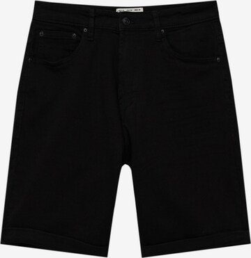 Pull&Bear Regular Shorts in Schwarz: predná strana