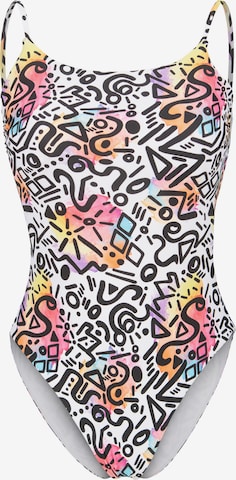 balta ARENA Biustjė Maudymosi kostiumėlis 'Water Prints': priekis