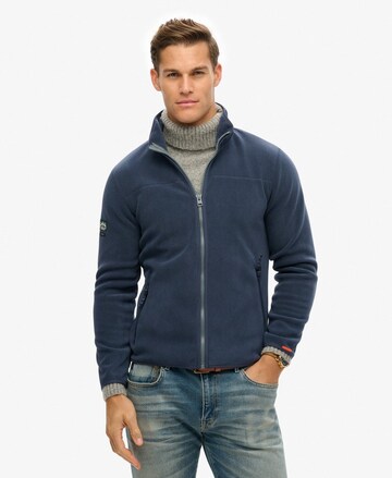 Veste en polaire Superdry en bleu : devant