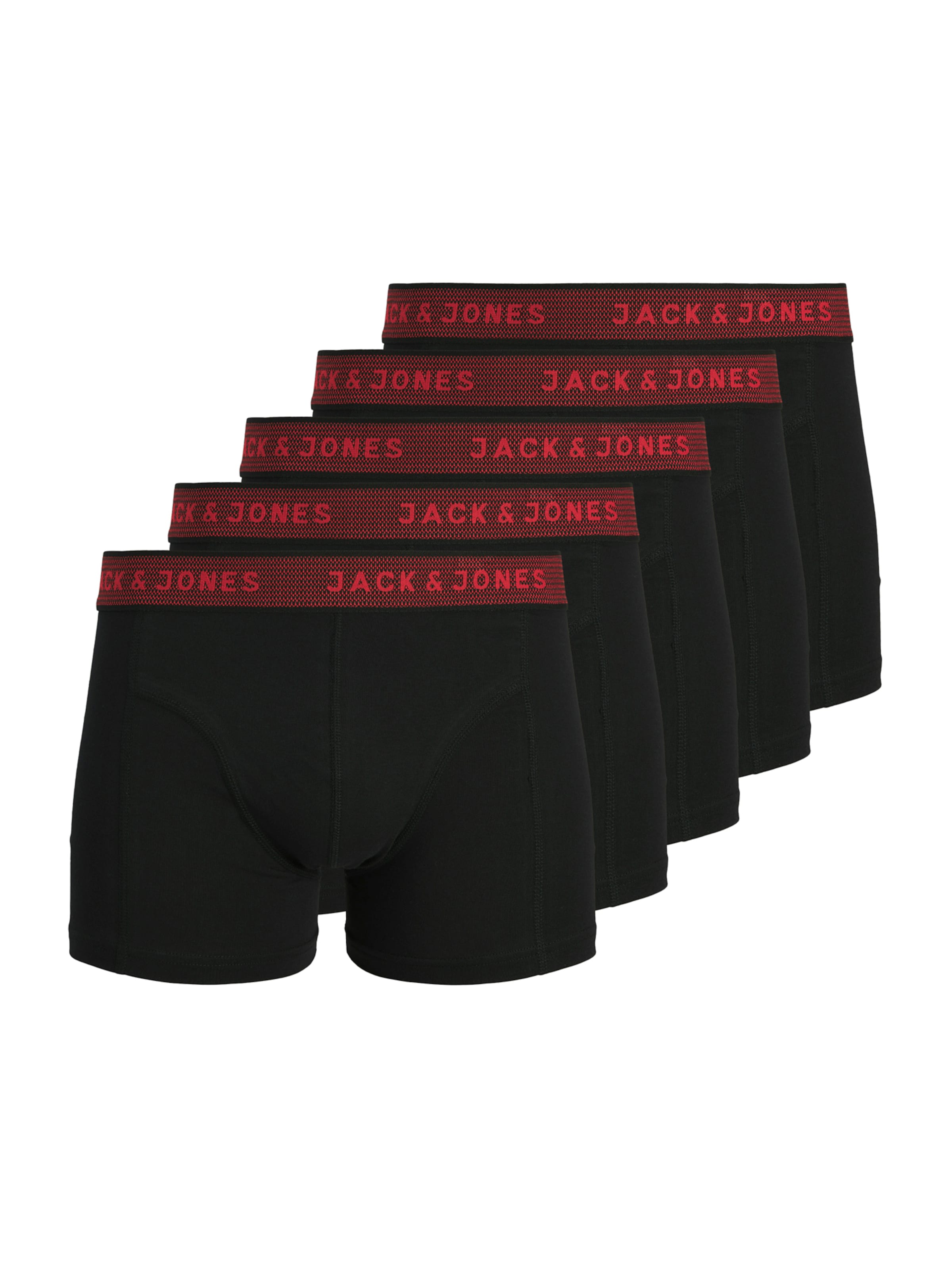 JACK & JONES Boxers en rouge foncé / noir, Vue avec produit