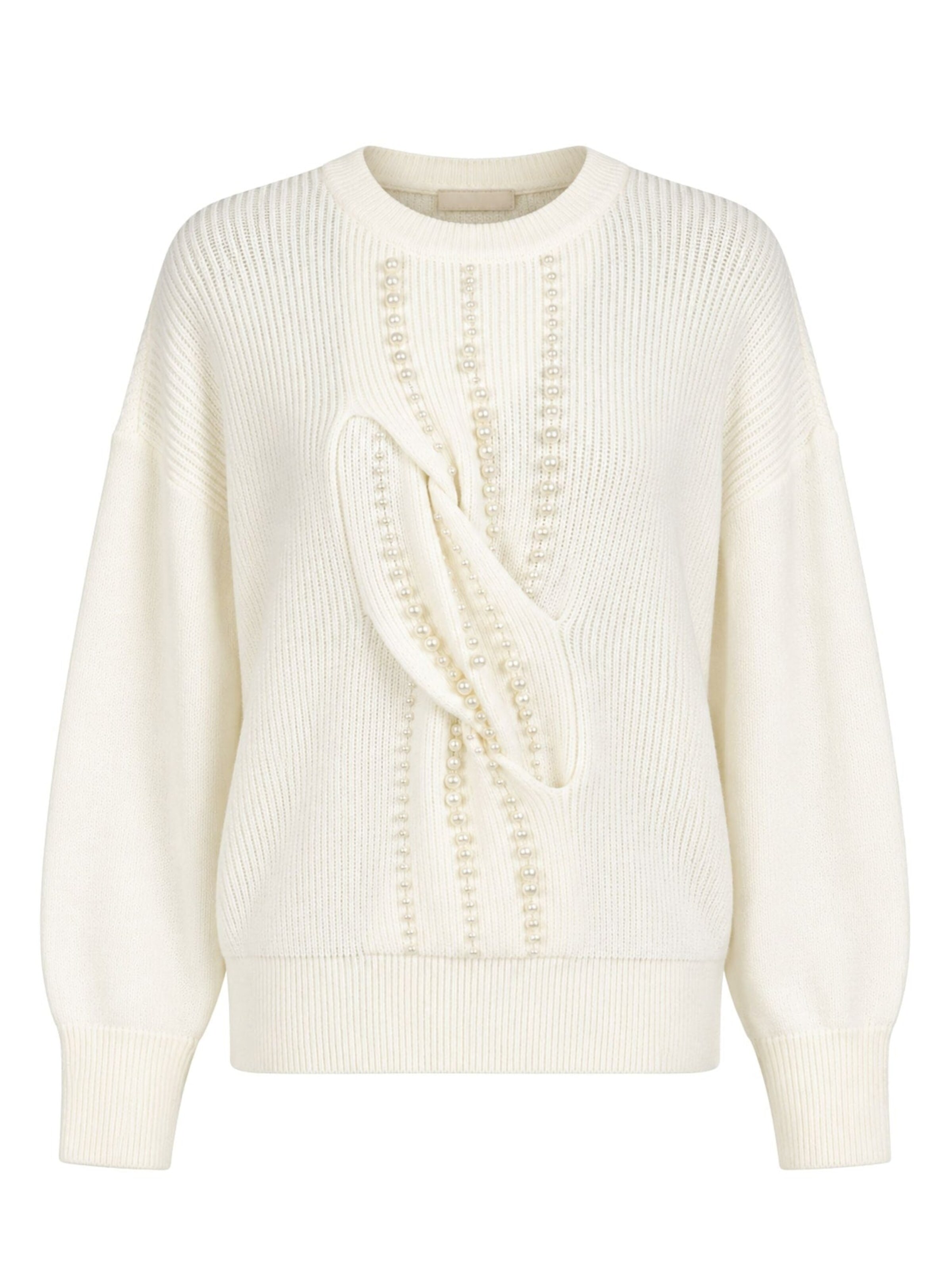 Pull-over 'Actitude Sweater with decorative knit pattern' Twinset en blanc : devant