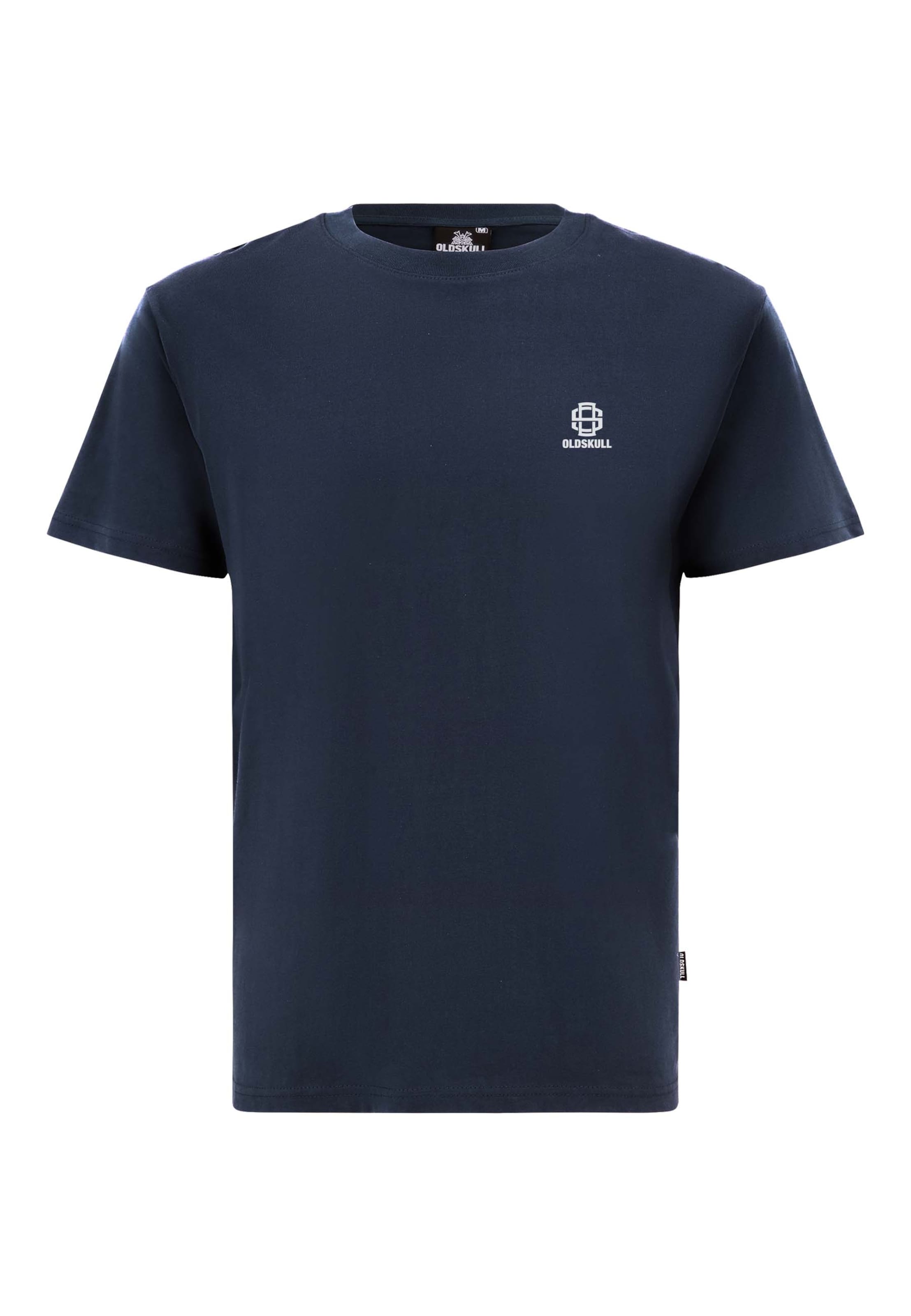 Oldskull Shirt 'Basic Oldskull 25' in Blauw: voorkant