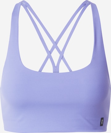 On Bustier Sports-BH i lilla: forside