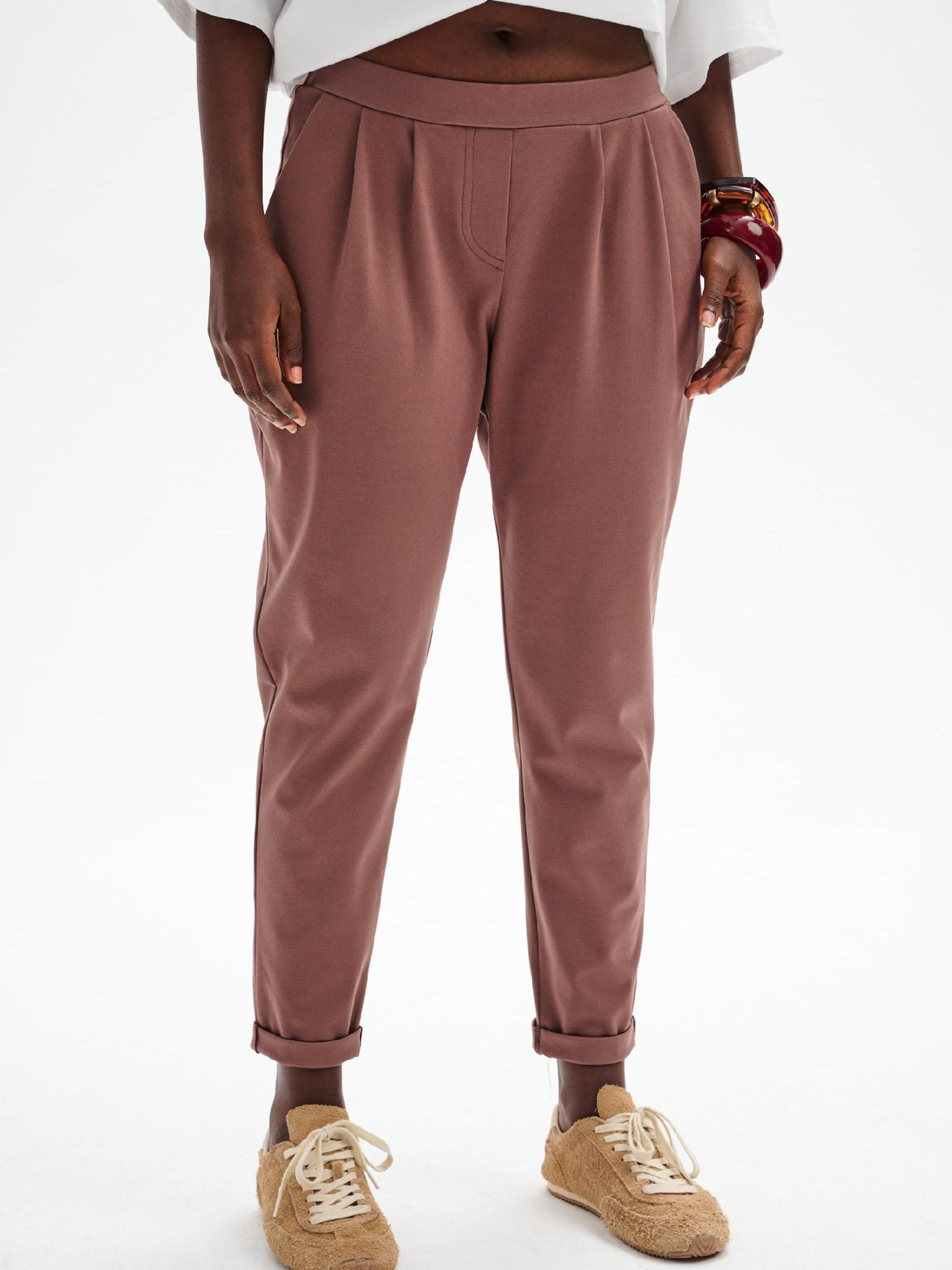 Blue Shadow Regular Pants 'Polo' in Brown