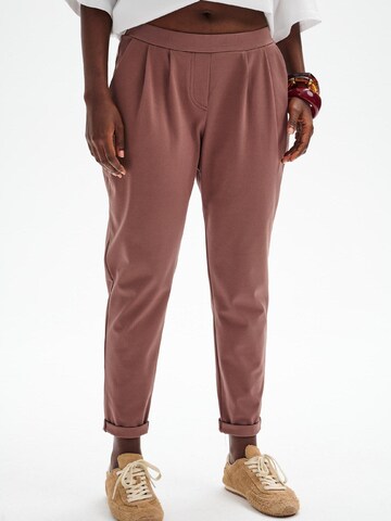 Blue Shadow Regular Pants 'Polo' in Brown: front