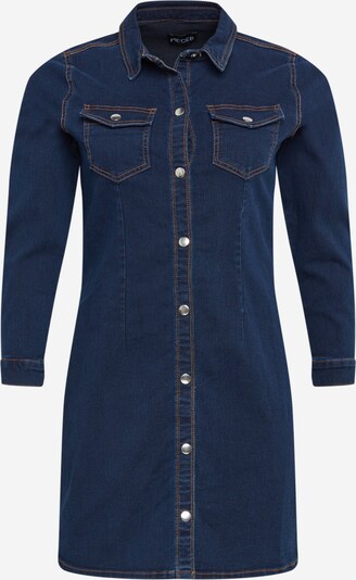 PIECES (Curve) Blousejurk 'ILIA' in de kleur Blauw denim, Productweergave