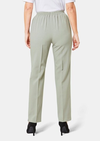 Goldner Regular Trousers with creases in Green