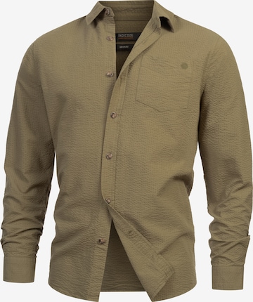 INDICODE JEANS Hemd ' Caix ' in Grün: Vorderseite