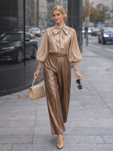 JIORO Blouse 'ESSENTIALS' in Beige