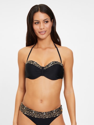 LASCANA Balconette Bikini Top 'Adele' in Black