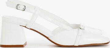 Décolleté sling di CAFè NOIR in bianco: frontale