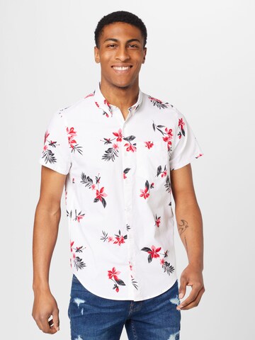 HOLLISTER Regular fit Button Up Shirt in White: front