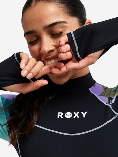 ROXY Active Swimsuit in L in Turquoise / Olive / Light purple / Black, Item view