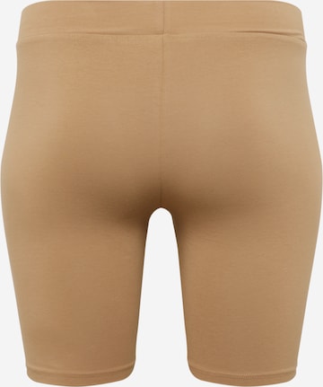 ONLY Carmakoma Skinny Shorts 'Time' in Beige