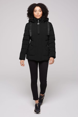 Soccx Puffer-Jacke mit abtrennbarer Kapuze in Schwarz