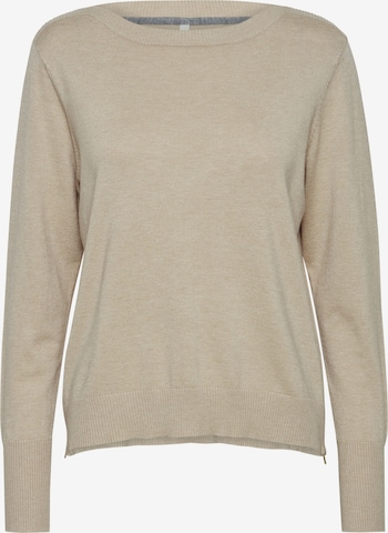 PULZ Jeans Trui 'SARA' in Beige: voorkant