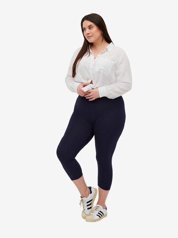 Zizzi Skinny Leggings in Blauw: voorkant