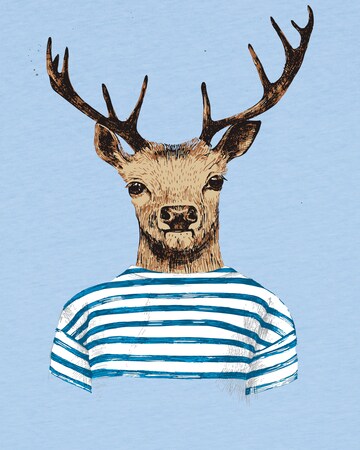 watabout.kids Shirt 'Hirsch' in Blue