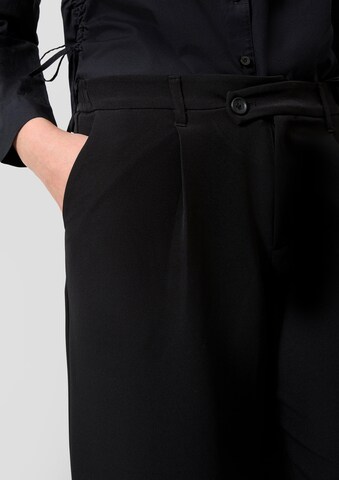 Wide Leg Pantalon QS en noir : devant