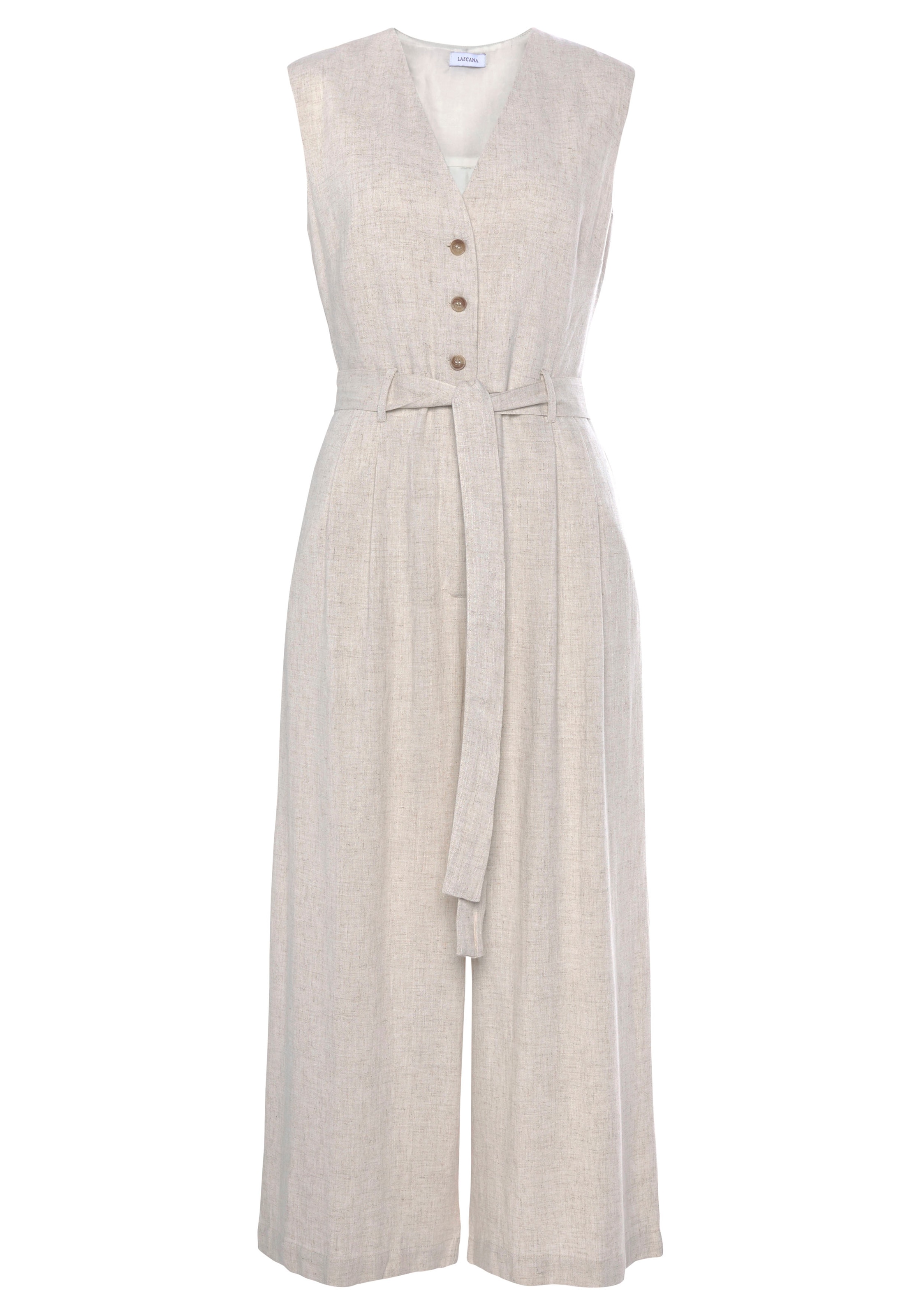 LASCANA Jumpsuit in Beige: front
