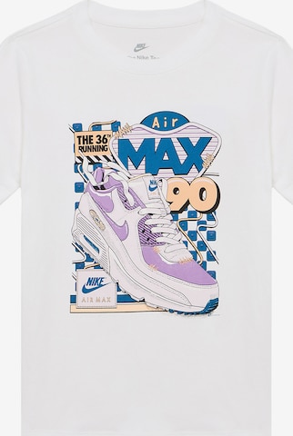 T-Shirt 'AIR MAX 90' Nike Sportswear en blanc : devant