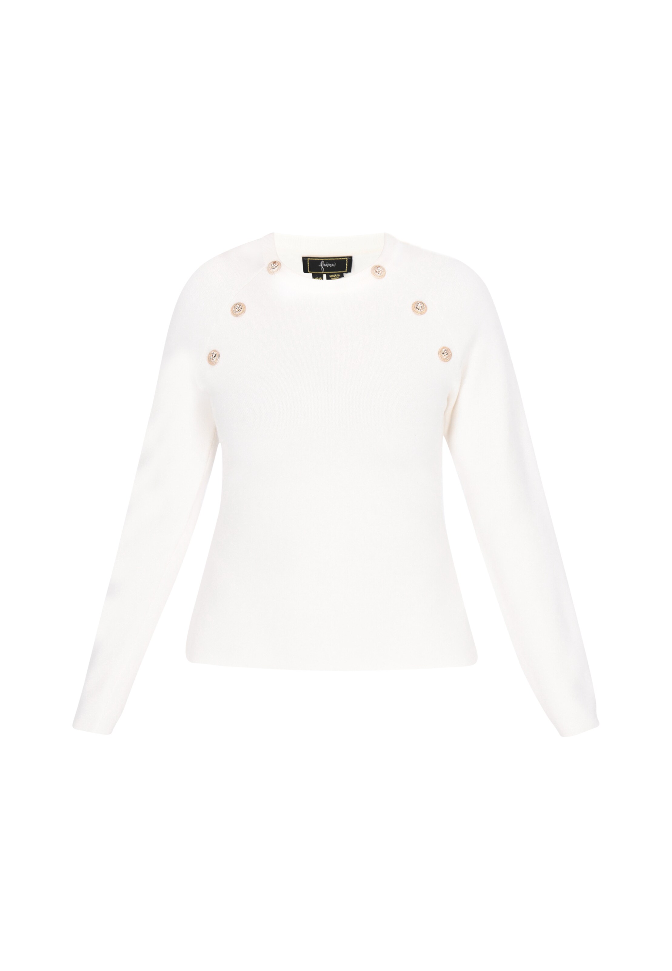 Pulover de la faina pe alb: față