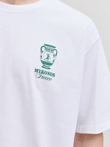 Jack & Jones Plus - Camiseta 'JORVacation' en blanco