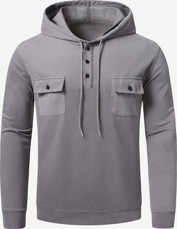 YOUTHUP Athletic Sweatshirt in Grey: front
