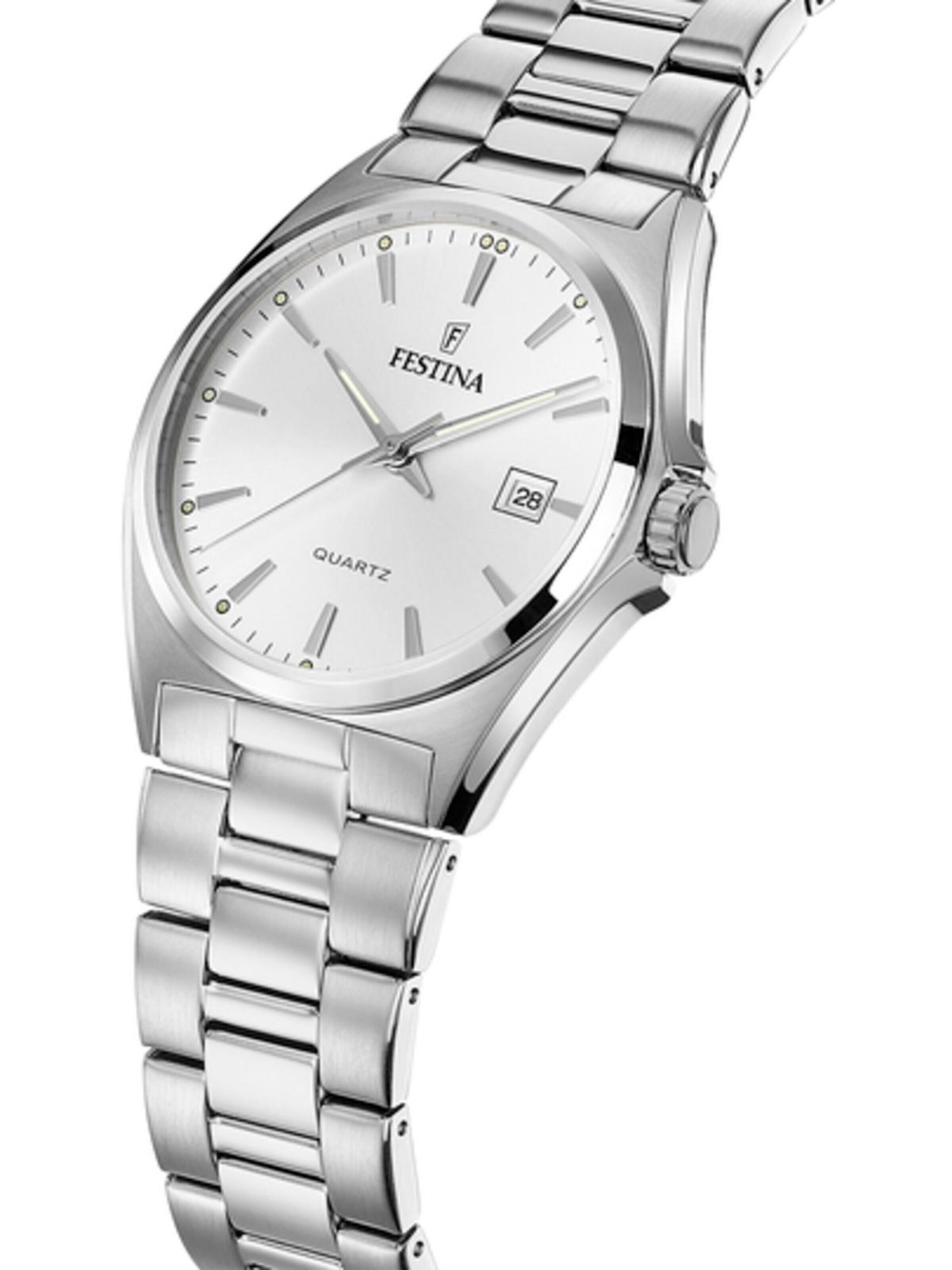 FESTINA Analog watch 'Date watch ACERO CLASICO' in White