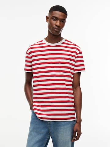 Tommy Jeans Paita 'ESS' värissä valkoinen: etupuoli