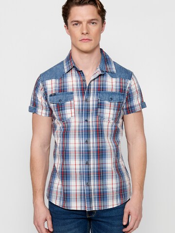 KOROSHI - Regular Fit Camisa em azul: frente