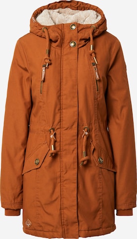 Ragwear Between-seasons parka 'ELSIE' in Brown: front