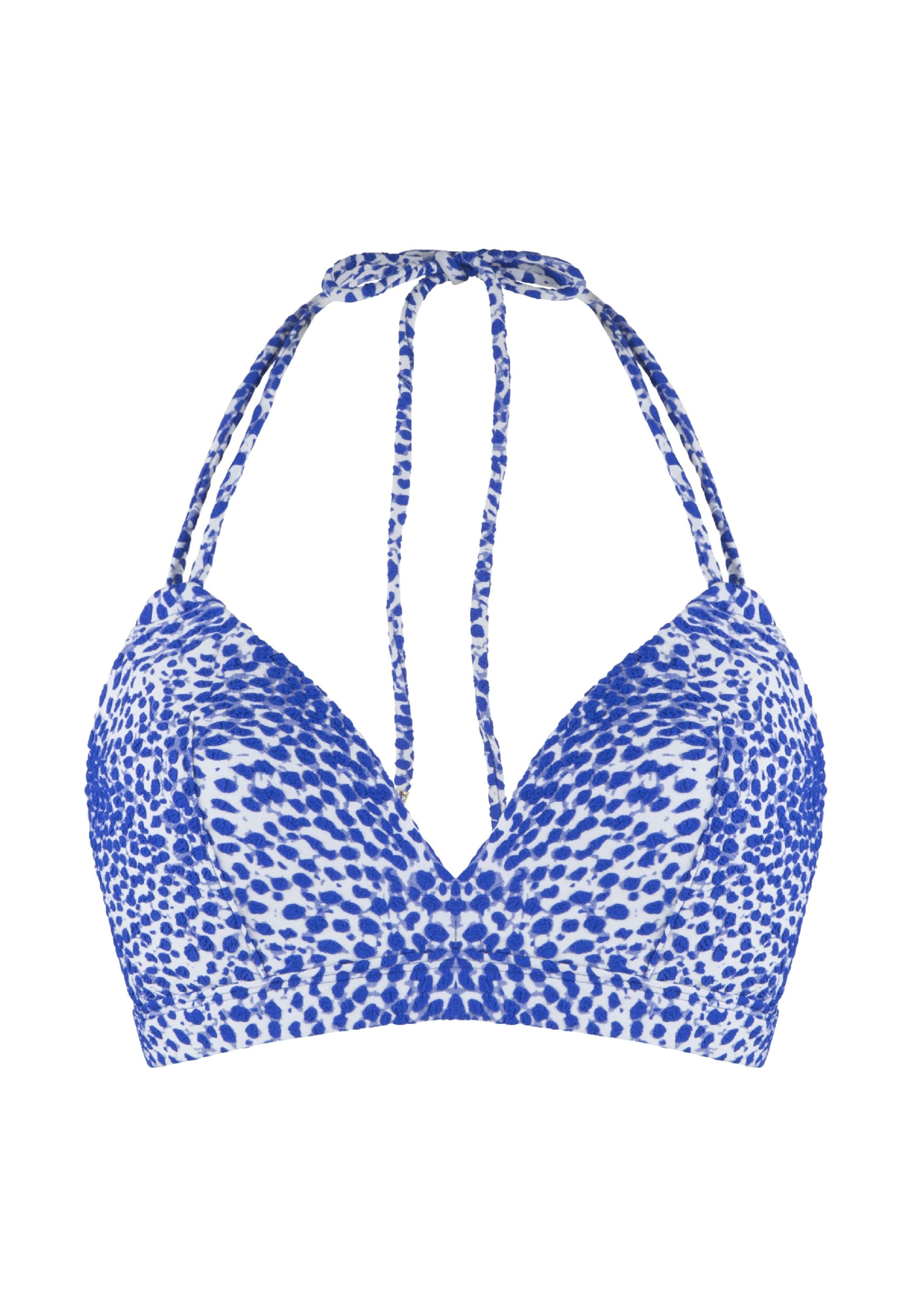 LingaDore - Triángulo Top de bikini en azul: frente