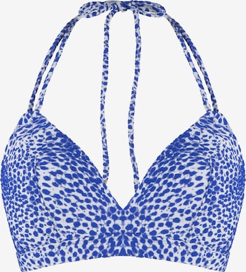 LingaDore - Triángulo Top de bikini en azul: frente