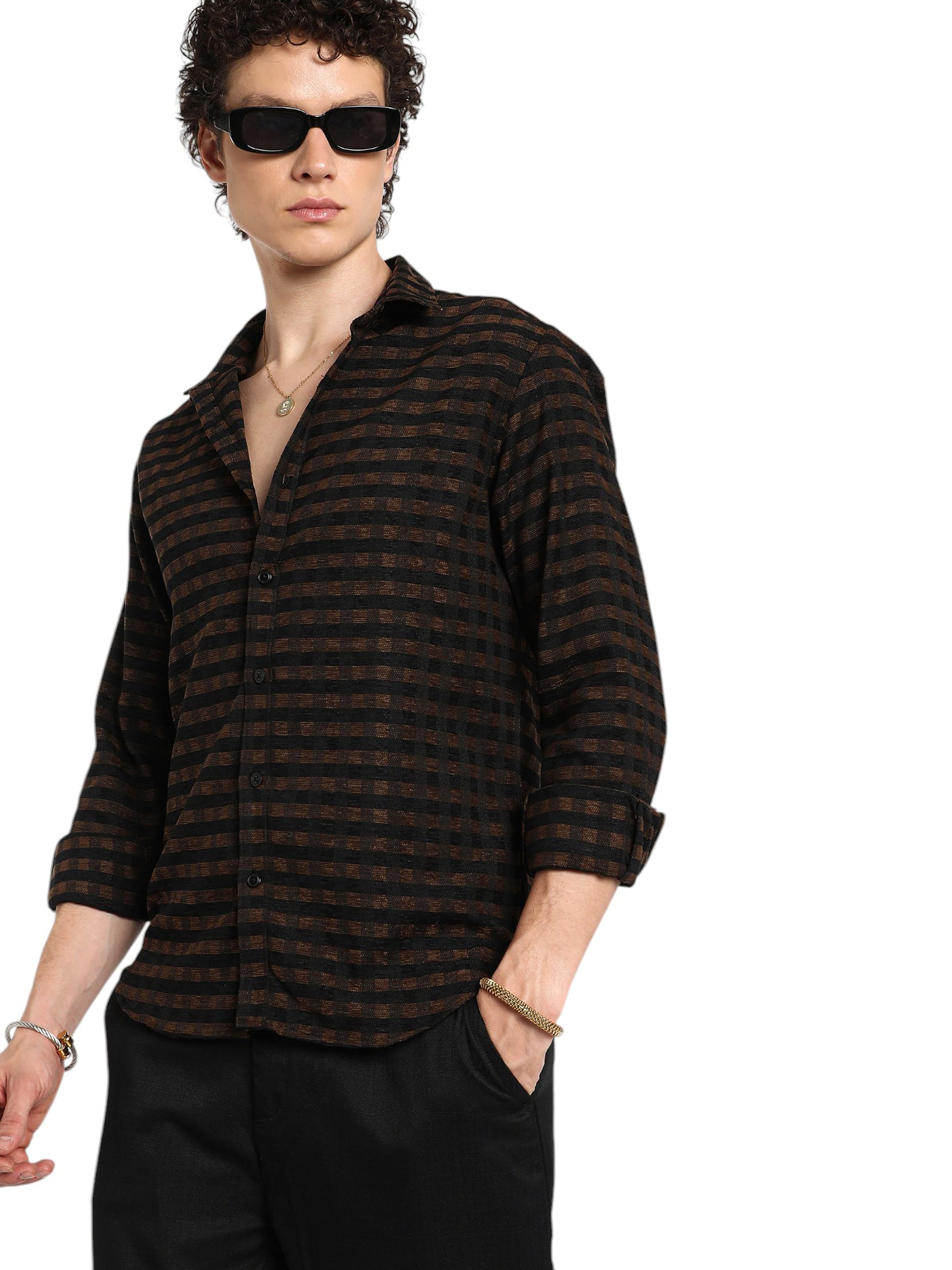 Campus Sutra Regular Fit Skjorte 'Teri' i sort