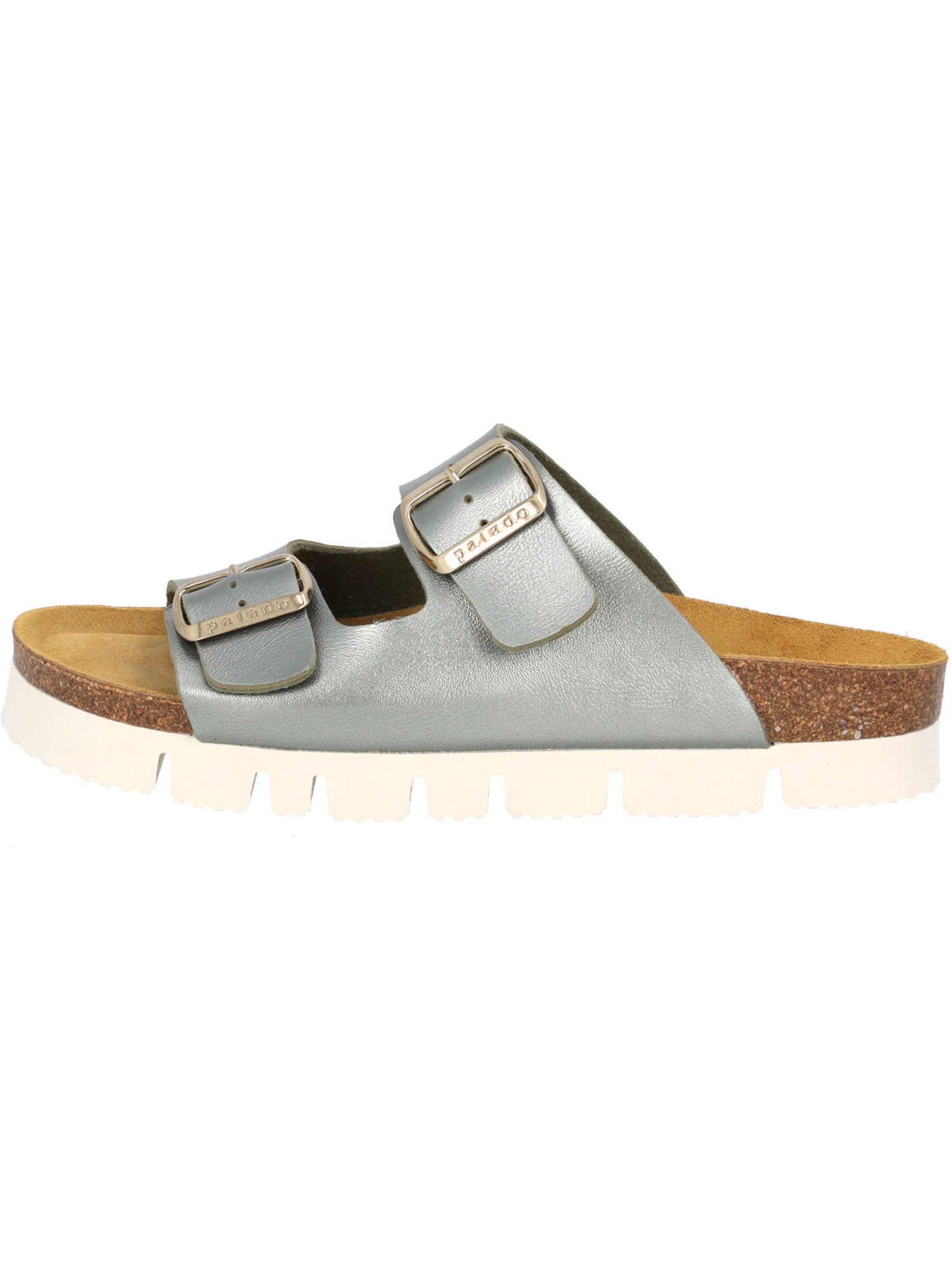 Palado Pantolette 'Korfu' in Grün: Vorderseite