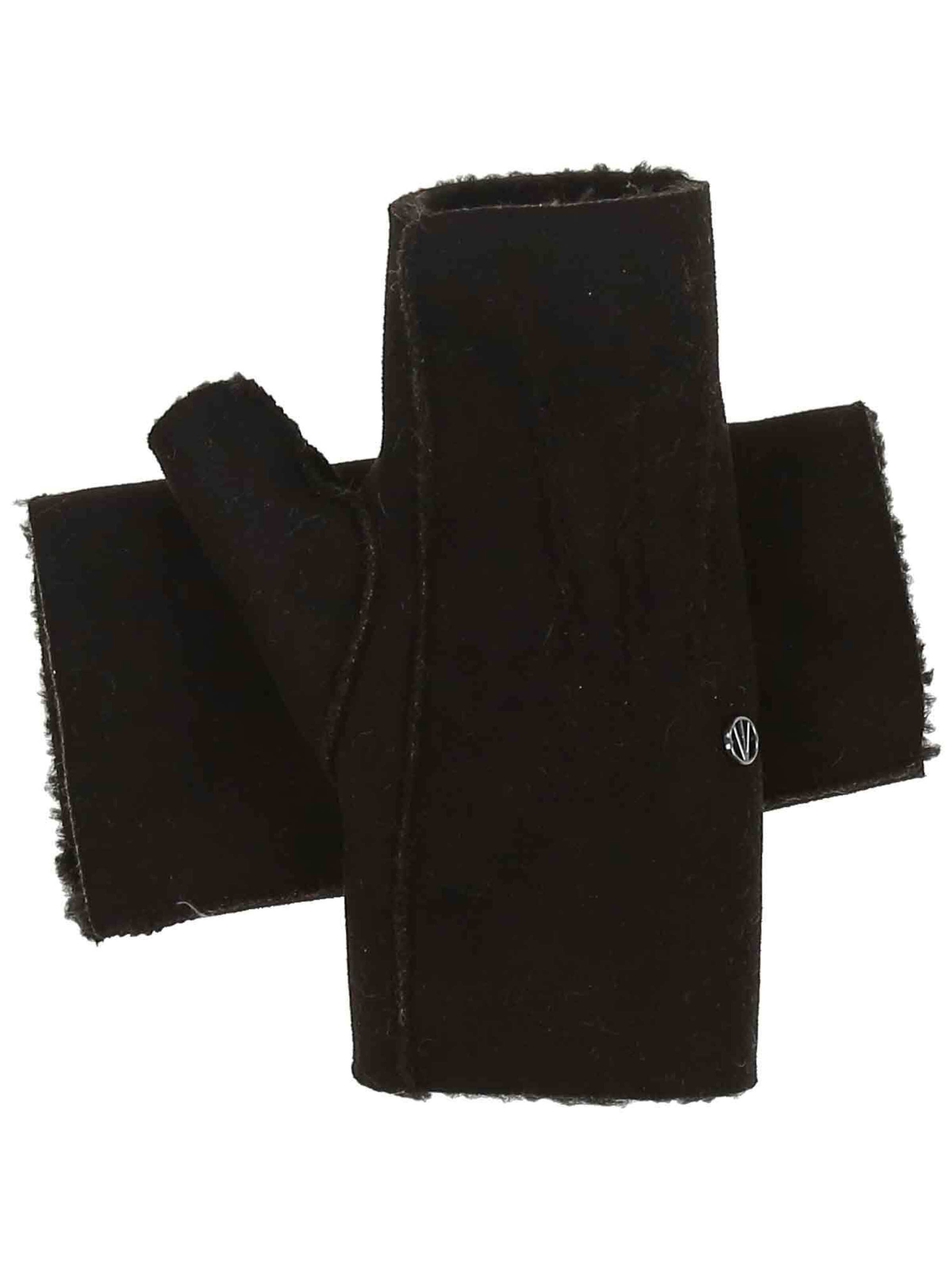 LOEVENICH Handstulpen in Schwarz: Vorderseite