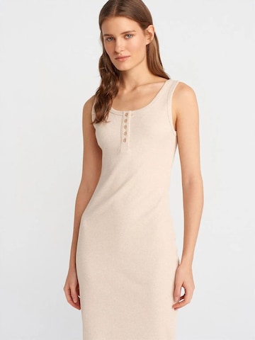 Dilvin Jurk in Beige