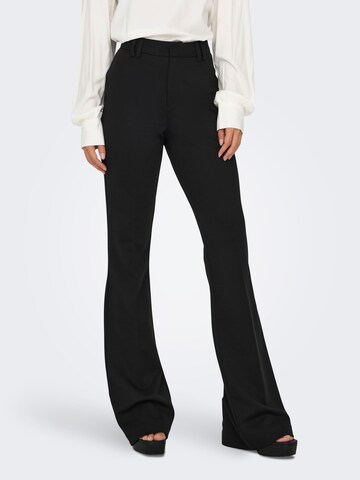 ONLY Flared Pleated Pants 'PEACH' in Black: front