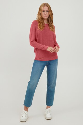 b.young Gebreid vest in Rood