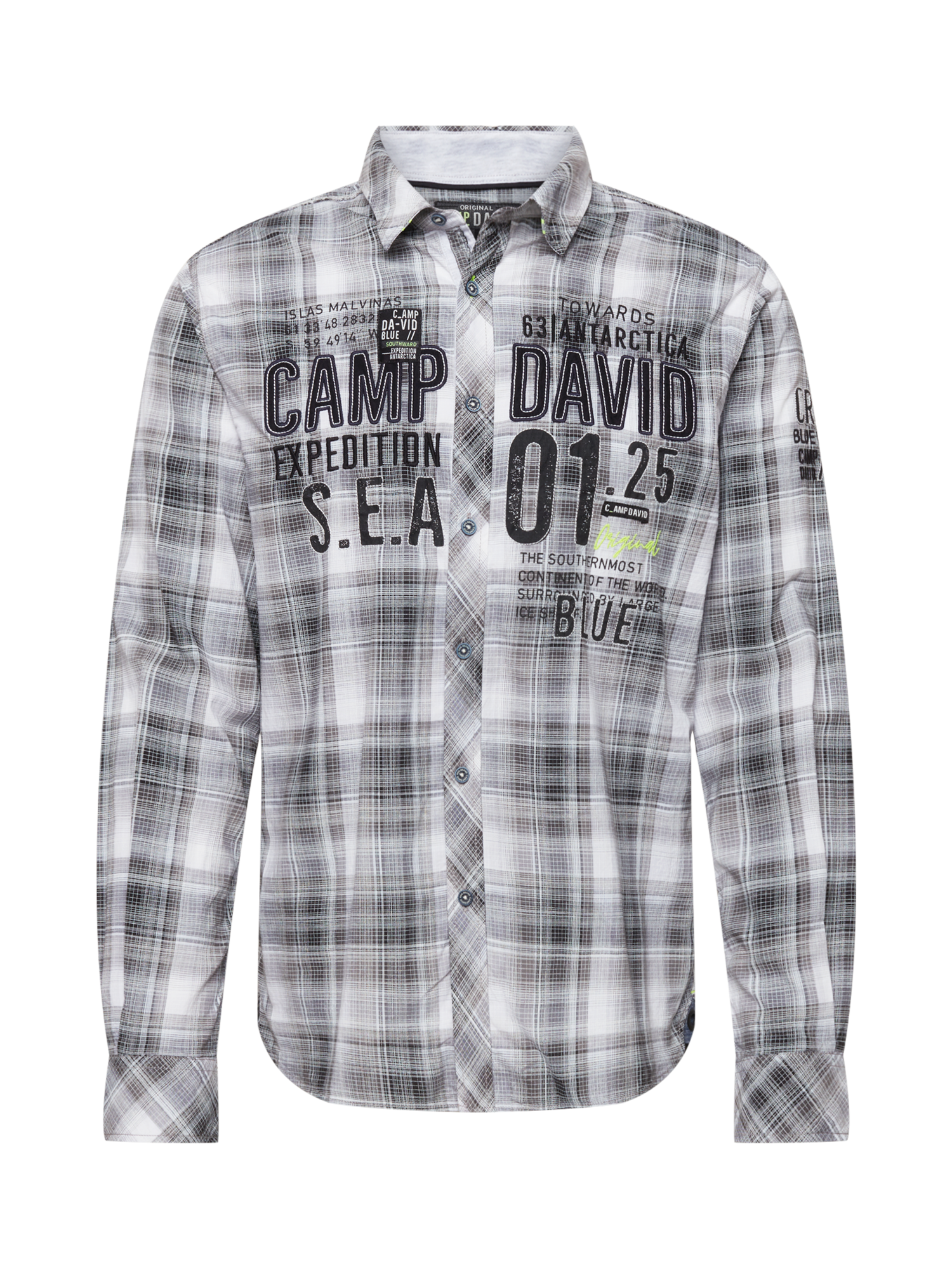 CAMP DAVID Koszula w kolorze Szary, Białym 