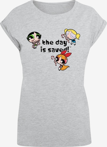 ABSOLUTE CULT Shirt 'The Powerpuff Girls - The Day Is Saved' in Grey: front