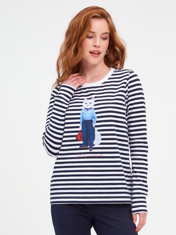 Cat e Lolette Shirt 'Mariner Cat' in Blue
