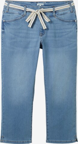 Coupe slim Jean Tom Tailor Women + en bleu : devant