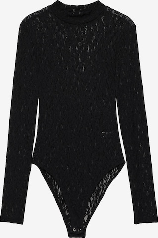 Pull&Bear Tričkové body – černá: přední strana