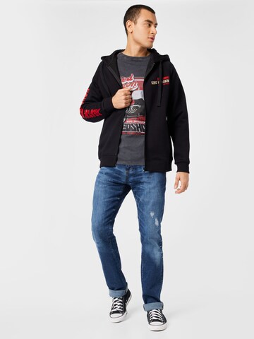 King Kerosin Sweatjacke 'RED BARON' in Schwarz